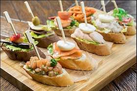 Канапе с грибами